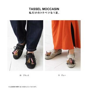 タッセルモカシン 靴 レディース モカシン フ...の詳細画像2