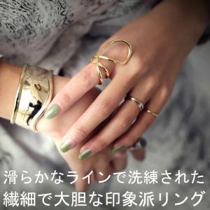 カーブデザインリング リング レディース アクセサリー