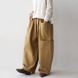 パンツ レディース ワイド ワイドパンツ 長ズボン ビッグポケット・メール便不可