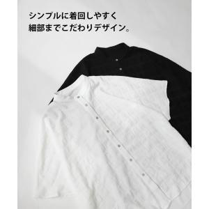 型押しチェックシャツ シャツ レディース トッ...の詳細画像3