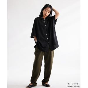 型押しチェックシャツ シャツ レディース トッ...の詳細画像5