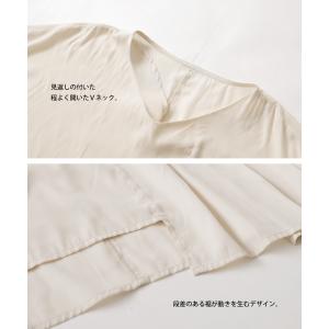 ブラウス レディース トップス 半袖 プリーツ...の詳細画像4
