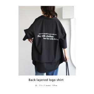 バックロゴシャツ シャツ レディース トップス...の詳細画像2