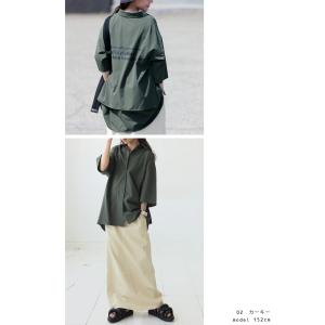 バックロゴシャツ シャツ レディース トップス...の詳細画像3