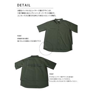 バックロゴシャツ シャツ レディース トップス...の詳細画像4