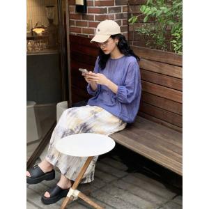 シアー ドルマントップス レディース 長袖 ク...の詳細画像4