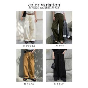 デニムパンツ レディース ロング 綿100% ...の詳細画像3