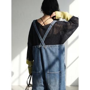 デニム サロペット レディース オールインワン...の詳細画像4