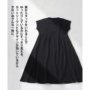 ワンピース レディース 半袖 ロング 無地 綿...の詳細画像3