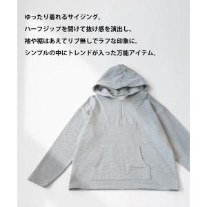 ハーフジップトップス レディース トップス 長...の詳細画像3