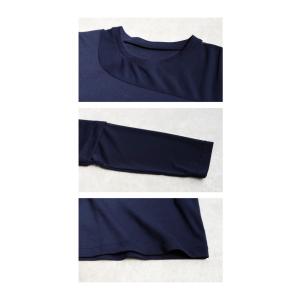 シアー切り替えトップス ロンT レディース 長...の詳細画像5