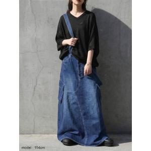 メッシュ ニット レディース ドルマン Vネッ...の詳細画像3