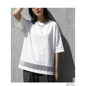 Tシャツ レディース 半袖 綿100 クルーネ...の詳細画像2