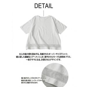 Tシャツ レディース 半袖 綿100 クルーネ...の詳細画像5
