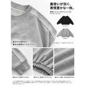 スウェット レディース 長袖 トレーナー 裏毛...の詳細画像2