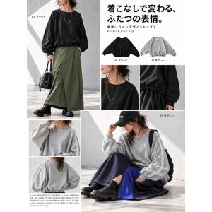 スウェット レディース 長袖 トレーナー 裏毛...の詳細画像3
