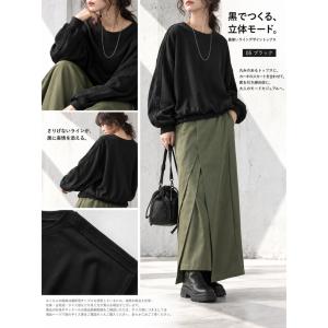 スウェット レディース 長袖 トレーナー 裏毛...の詳細画像4