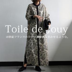 トワルドジュイ風 シャツワンピース レディース 長袖