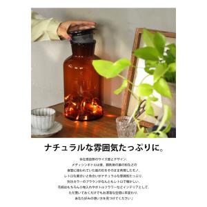 蓋つき 琥珀色 ガラスボトル 花瓶 雑貨 イン...の詳細画像3