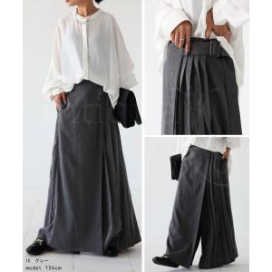 ハーフプリーツカフェパンツ パンツ レディース...の詳細画像5