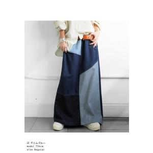 デニム切り替えスカート スカート レディース ...の詳細画像2