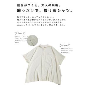 シャドーストライプ シアー シャツ レディース...の詳細画像4