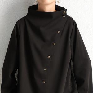 ボトルネックトップス シャツ レディース トップス ブラウス・再再販。不可