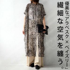 ペイズリー柄 シアーワンピ ワンピース レディース 送料無料・再再販。100ptメール便可