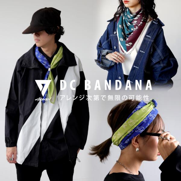 「SEAVEN」DC BANDANA バンダナ レディース メンズ 大判サイズ・10ptメール便可 ...