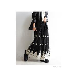 レース刺繍 チュールスカート スカート レディ...の詳細画像2