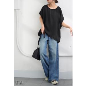 レーヨンドレープカットソー レディース トップ...の詳細画像3