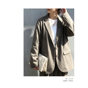 ジャケット リネンジャケット テーラード レデ...の詳細画像2