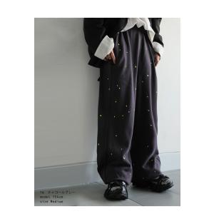 手描き柄 裏毛スウェットパンツ レディース ワ...の詳細画像4