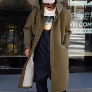 コート メンズ アウター 長袖 ボンディング ジップ フード・不可