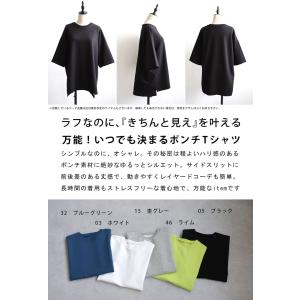 ポンチ半袖Tシャツ Tシャツ レディース トッ...の詳細画像1