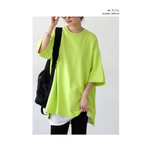 ポンチ半袖Tシャツ Tシャツ レディース トッ...の詳細画像5
