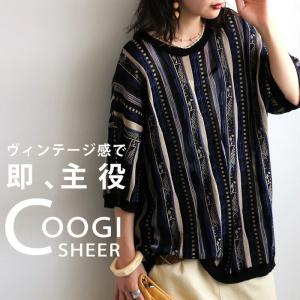 予約6月下旬納期 シアーニット COOGI風 トップス レディース 送料無料 ・再入荷 100ptメール便可