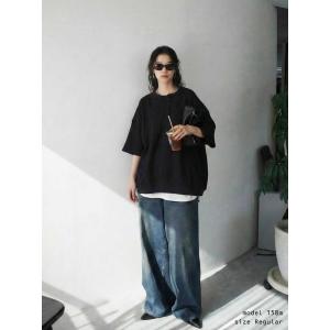 Tシャツ レディース 半袖 ワッフル 綿100...の詳細画像3