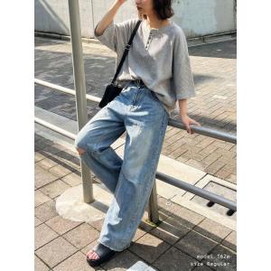 Tシャツ レディース 半袖 ワッフル 綿100...の詳細画像5