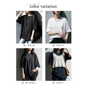 Tシャツ レディース 半袖 汗染み防止 綿10...の詳細画像2