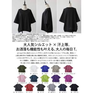 Tシャツ レディース 半袖 綿100 無地 ク...の詳細画像1