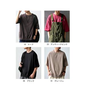 Tシャツ メンズ 半袖 綿100 無地 クルー...の詳細画像3