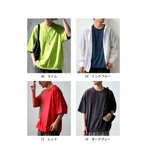 Tシャツ メンズ 半袖 綿100 無地 クルー...の詳細画像4
