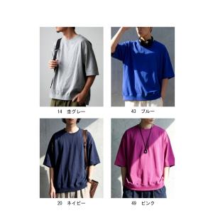 Tシャツ メンズ 半袖 綿100 無地 クルー...の詳細画像5