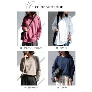 ロンT レディース 長袖 綿100 Tシャツ ...の詳細画像3