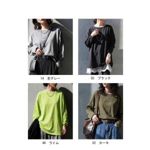 ロンT レディース 長袖 綿100 Tシャツ ...の詳細画像4