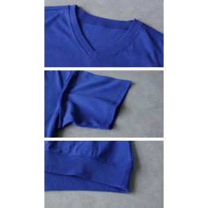 Tシャツ レディース 五分袖 Vネック 綿 特...の詳細画像5
