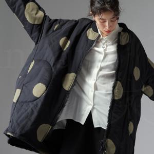 ドットコート コート レディース アウター ドット柄 送料無料・再入荷 メール便不可