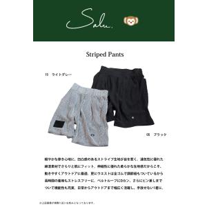 ストライプ柄 ハーフパンツ レディース ゴルフ...の詳細画像1