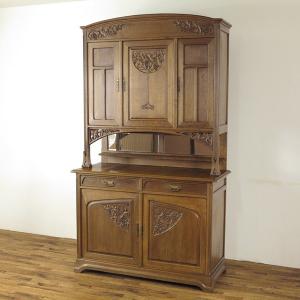 キャビネット 1900年頃 フランスアンティーク家具 飾り棚 食器棚 圧倒
